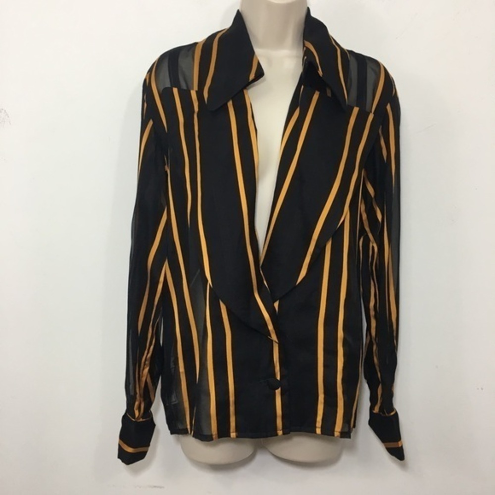 Vintage Bob Mackie Collection black sheer blazer 8